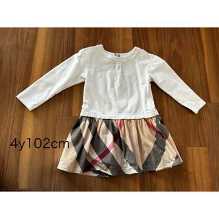 BURBERRY - 良品 定価5万 BURBERRY バーバリー キッズ ワンピース 4Y BURBERRY - 良品 定価5万 BURBERRY バーバリー キッズ ワンピース 4Y