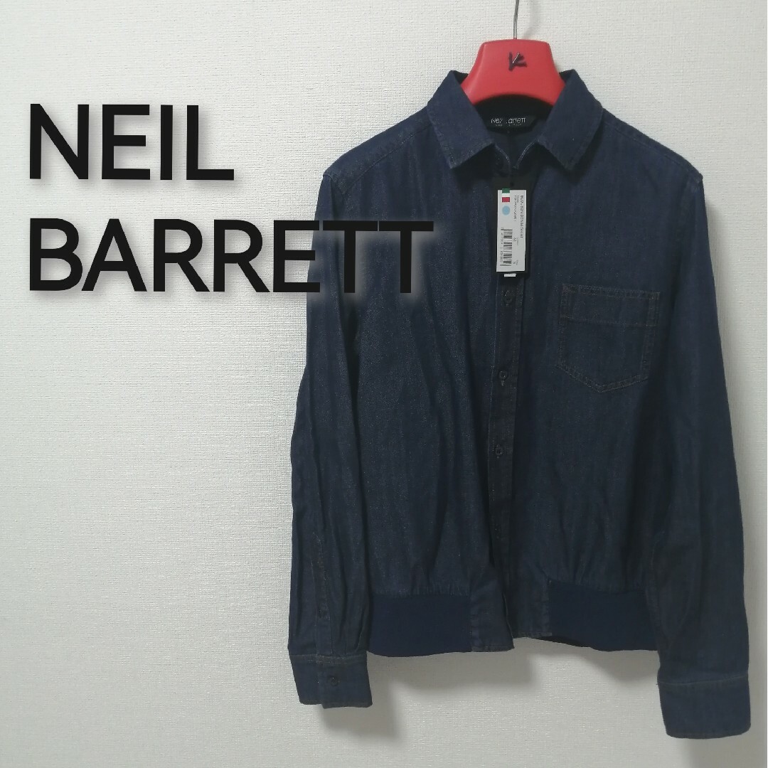 NEIL BARRETT(ニールバレット)の★新品・メンズ★【NEIL BARRETT 】デニムシャツ　ブルゾン　S　青 メンズのジャケット/アウター(Gジャン/デニムジャケット)の商品写真