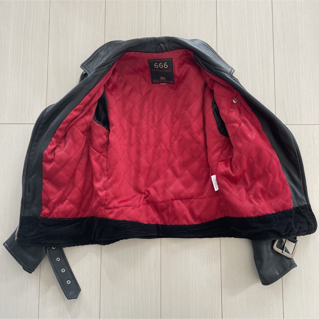 666 Leather Wear ダブルライダースジャケット 32size 666 Leather Wear ダブルライダースジャケット 32size