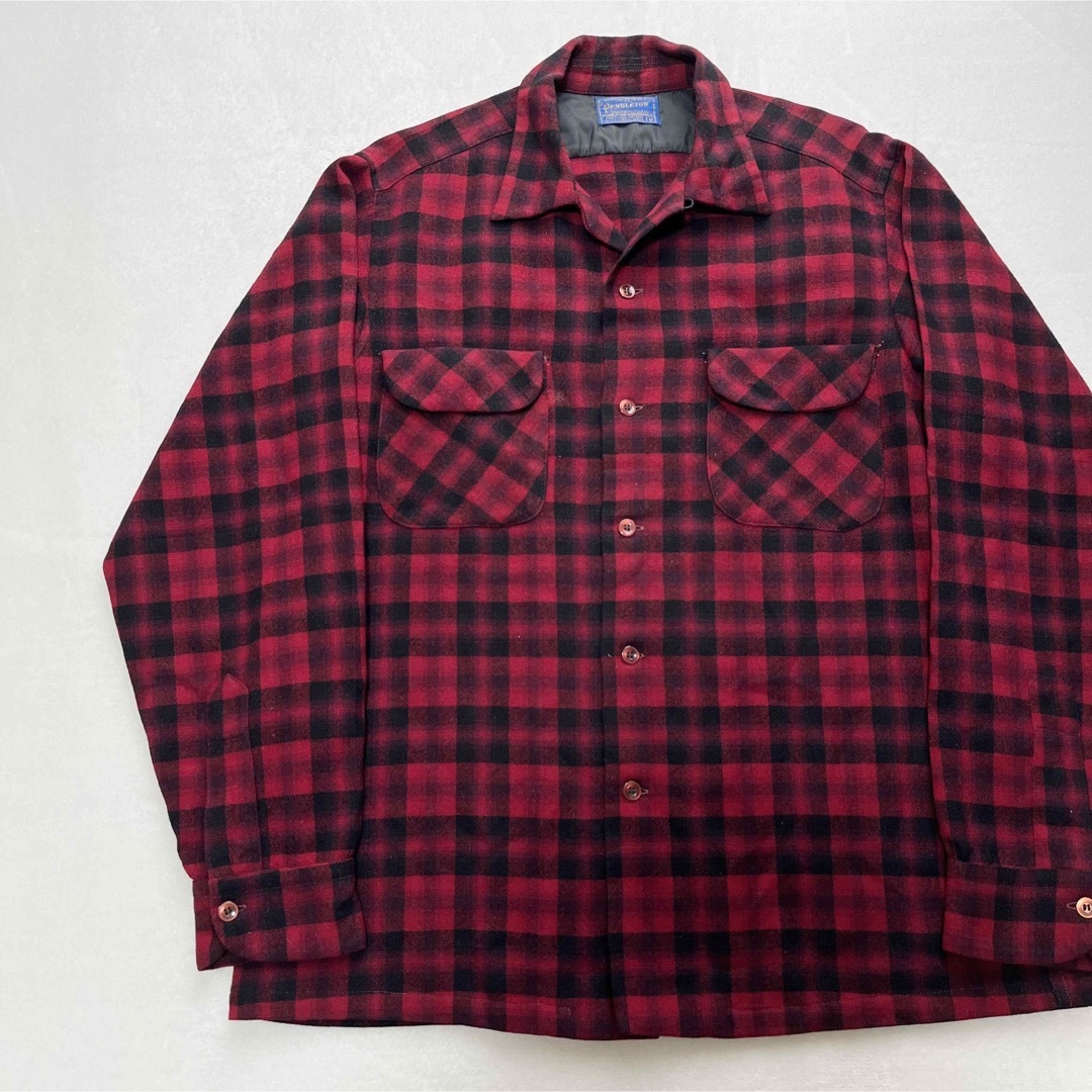 PENDLETON(ペンドルトン)の【VINTAGE】美品 50's PENDLETON オンブレチェック シャツ メンズのトップス(シャツ)の商品写真