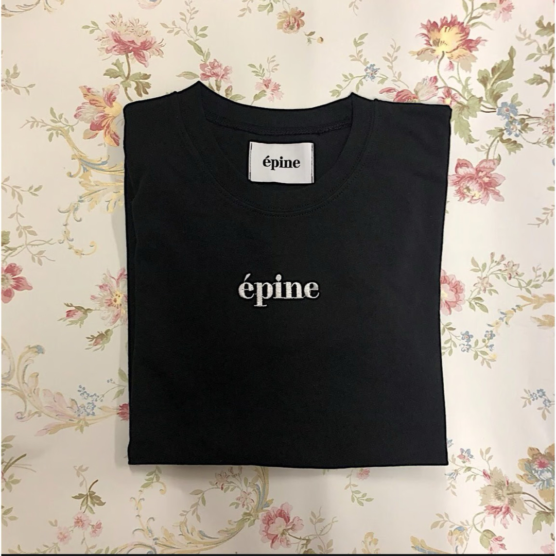 épine(エピヌ)のepine Tシャツ ブラック レディースのトップス(Tシャツ(半袖/袖なし))の商品写真