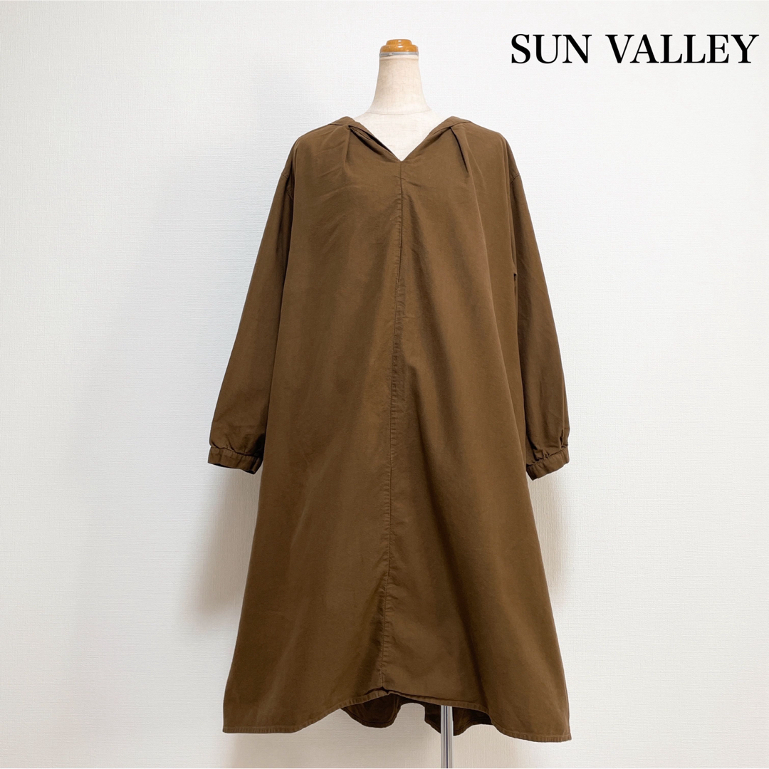 SUNVALLEY(サンバレー)のSUN VALLEY コットンワンピース 綿100% ナチュラル ゆったり レディースのワンピース(ロングワンピース/マキシワンピース)の商品写真