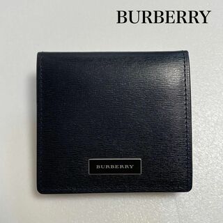 BURBERRY - BURBERRY バーバリー 小銭入 コインケース 色:黒 素材:本革 USED