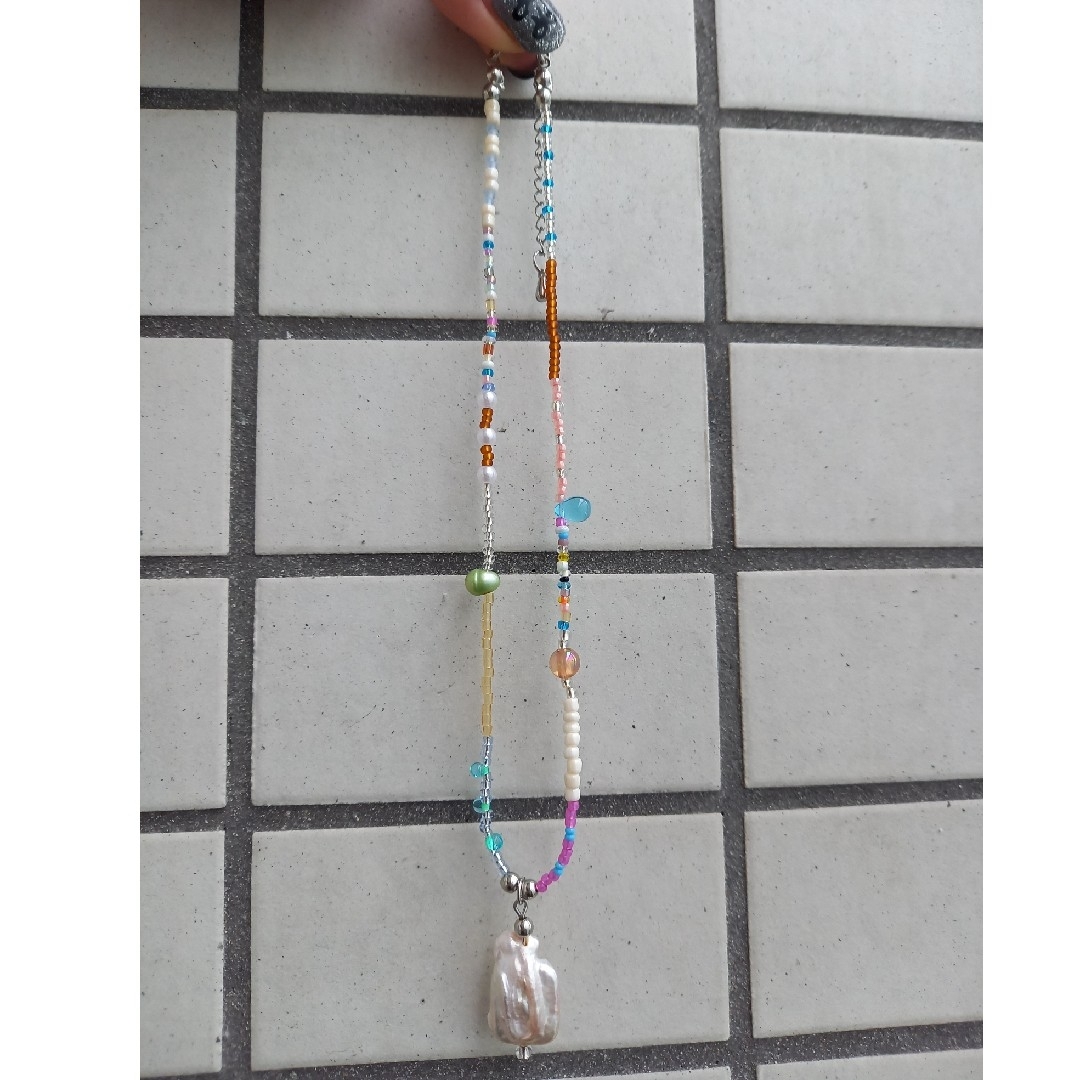 hand made beads necklace dream🍭 ハンドメイドのアクセサリー(ネックレス)の商品写真