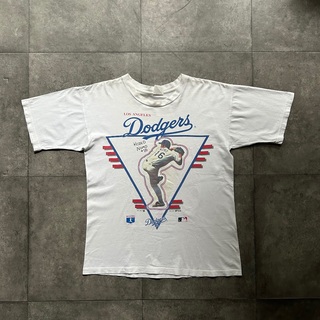 90s 野茂tシャツ メキシコ製 ホワイト L ドジャース MLB(Tシャツ/カットソー(半袖/袖なし))