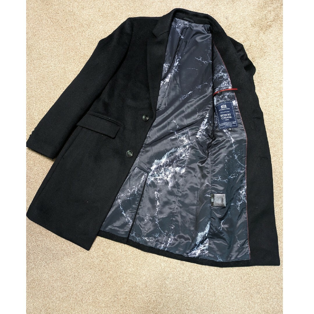 UNITED ARROWS(ユナイテッドアローズ)のカシミア100%　至極のチェスターコート　裏地もキレイな装飾　高級仕様　48L メンズのジャケット/アウター(チェスターコート)の商品写真