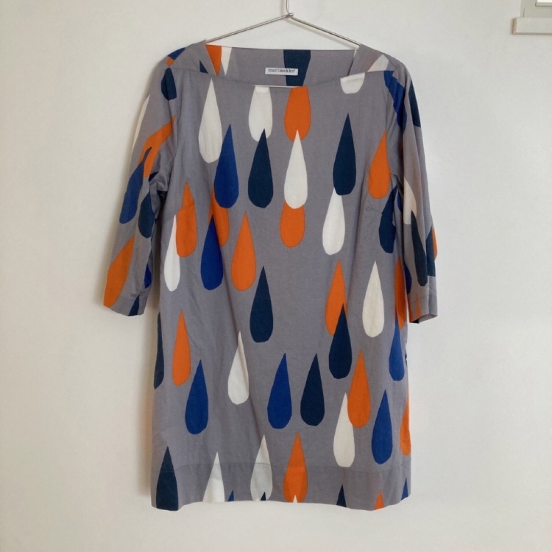 marimekko(マリメッコ)の【美品】マリメッコ  チュニックワンピース　ピサロイ　しずく　人気 レディースのワンピース(ひざ丈ワンピース)の商品写真