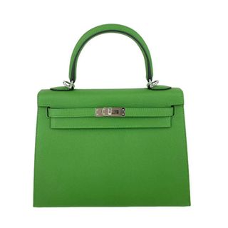 エルメス(Hermes)の新品 HERMES エルメス Kelly25 ケリー25 Vert yucca ヴェールユッカ Epsom エプソン PHW シルバー金具 B刻(ショルダーバッグ)