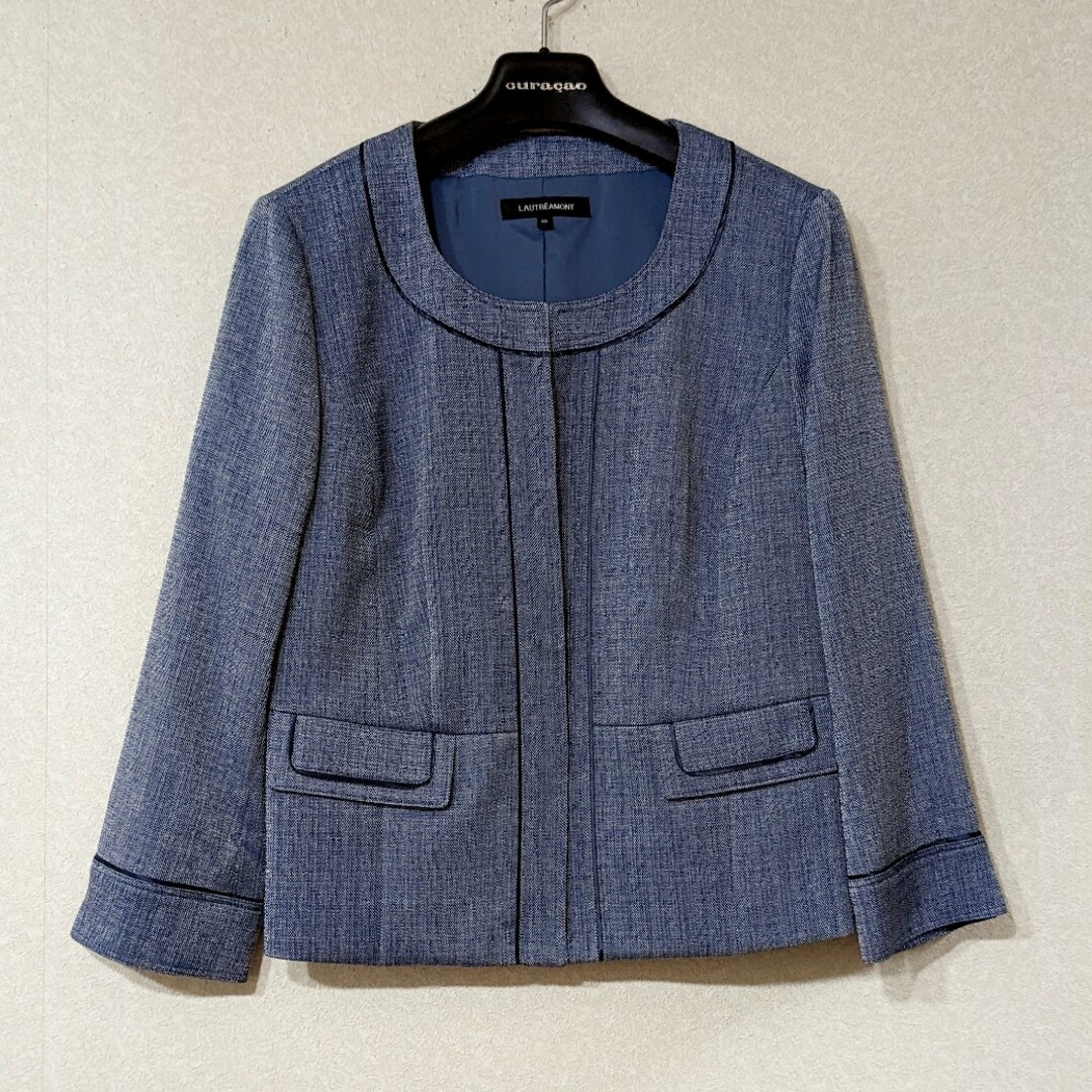 LAUTREAMONT(ロートレアモン)の美品♡LAUTREAMONT♡デニム風ジャケット 23区 自由区 セオリーイエナ レディースのジャケット/アウター(ノーカラージャケット)の商品写真