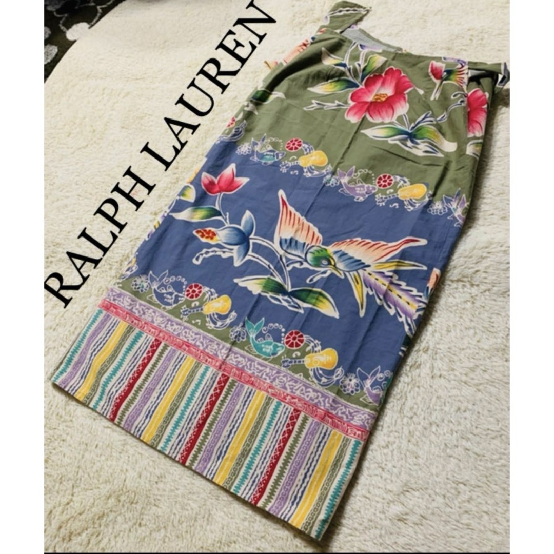 POLO RALPH LAUREN(ポロラルフローレン)の美品　ラルフローレン　巻きスカート　スカート　ロング　花柄　希少　人気　完売 レディースのスカート(ロングスカート)の商品写真