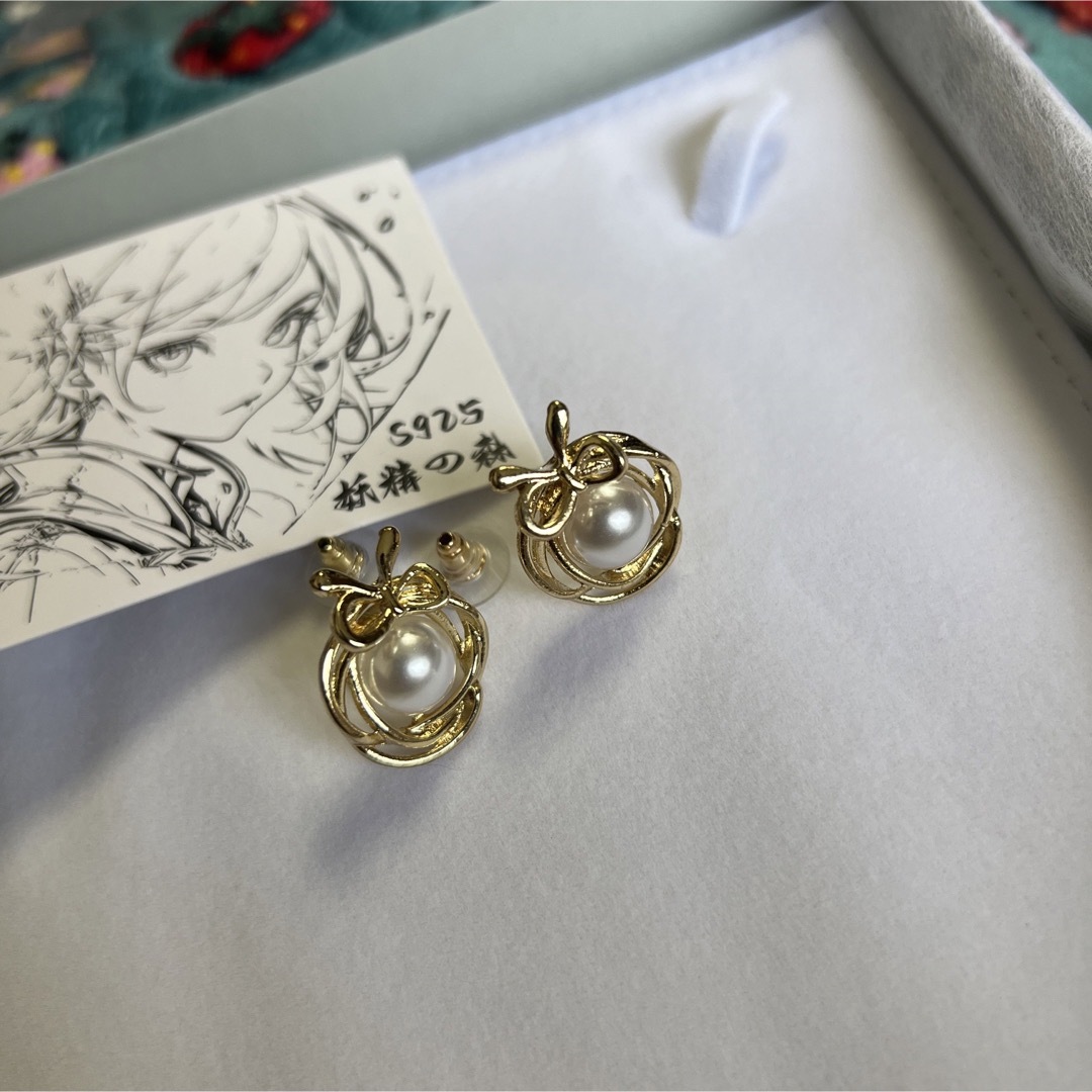 【残りわずか】両耳　ピアス　銀　パール　真珠　レディース　プレゼント メンズのアクセサリー(ピアス(両耳用))の商品写真