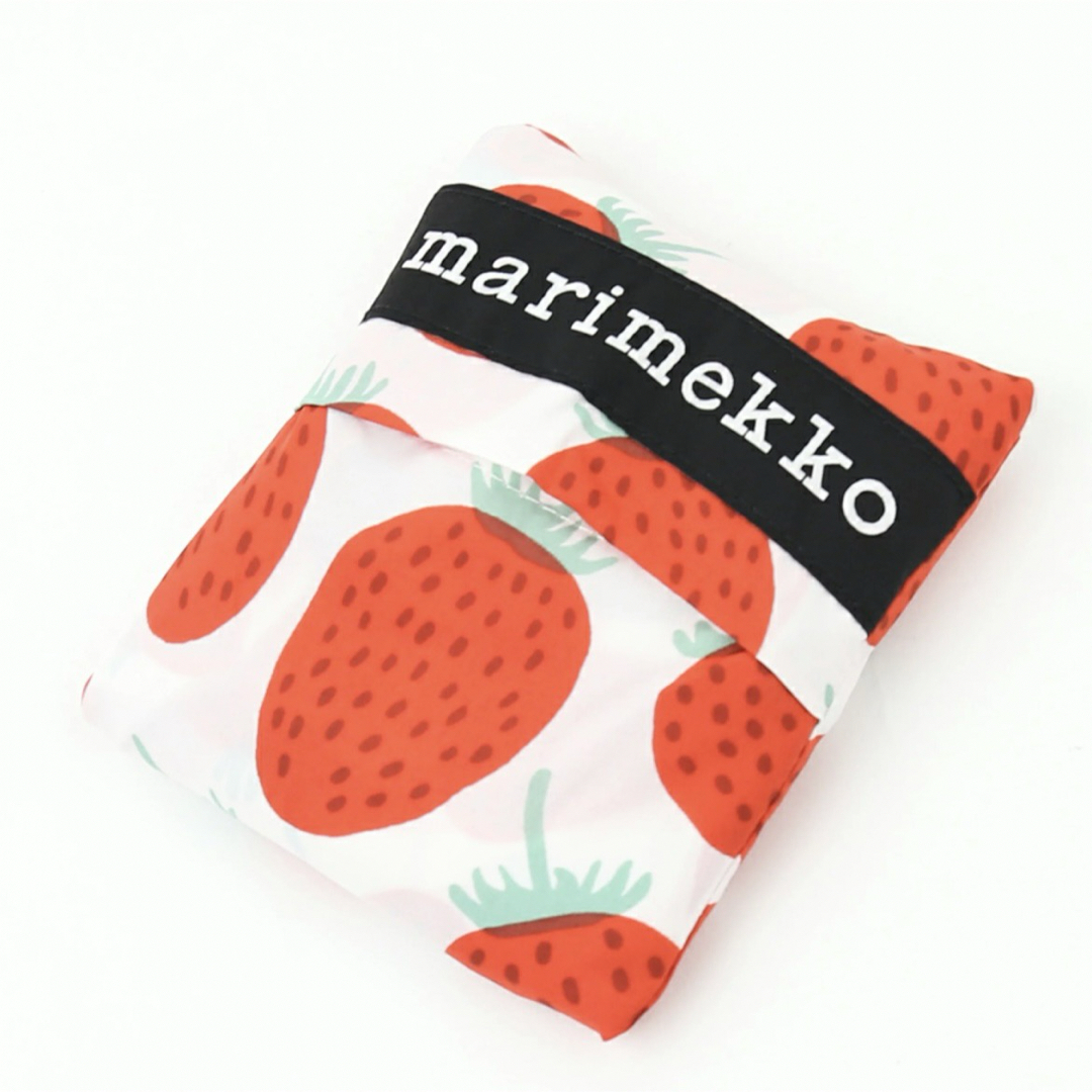 marimekko(マリメッコ)の新品 marimekko MANSIKKA マンシッカ イチゴ スマートバッグ レディースのバッグ(エコバッグ)の商品写真