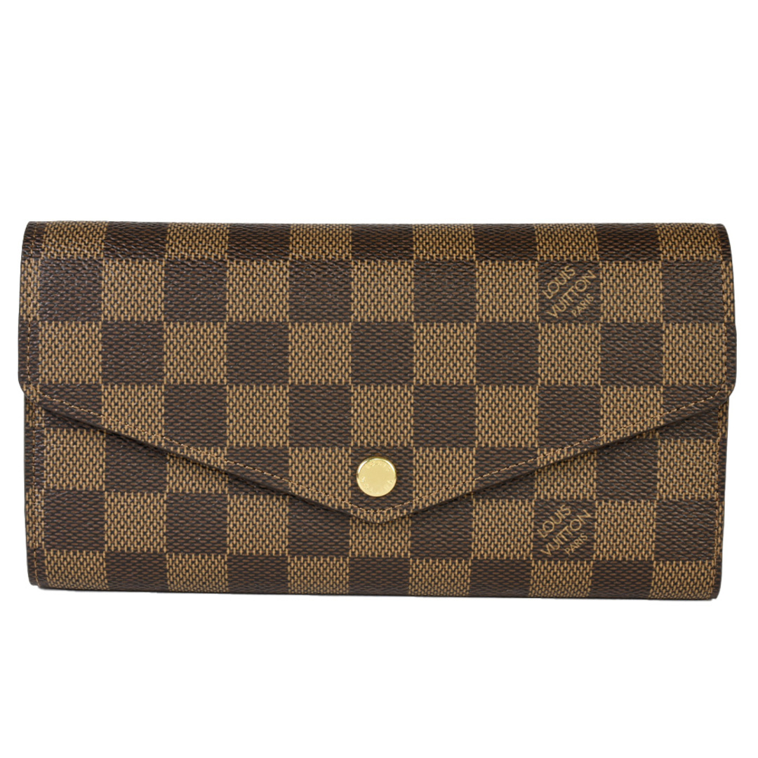 LOUIS VUITTON(ルイヴィトン)のルイヴィトン LOUIS VUITTON ポルトフォイユ・サラ 長財布 ダミエ エベヌ N63209 ブラウン RFID(ICチップ)内蔵【中古】 レディースのファッション小物(財布)の商品写真