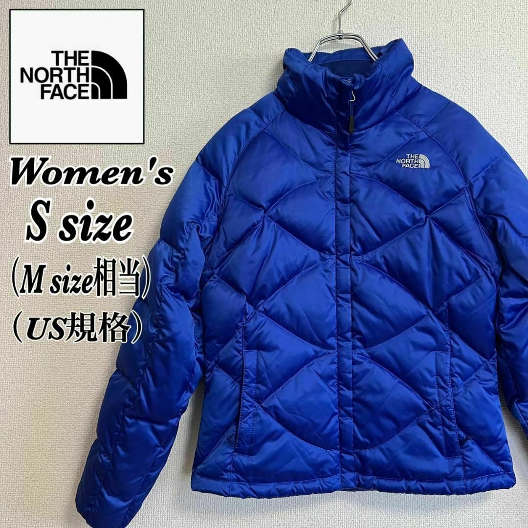 THE NORTH FACE(ザノースフェイス)のノースフェイス　ダウンジャケット　海外限定　レディース　Sサイズ　US規格 青 レディースのジャケット/アウター(ダウンジャケット)の商品写真