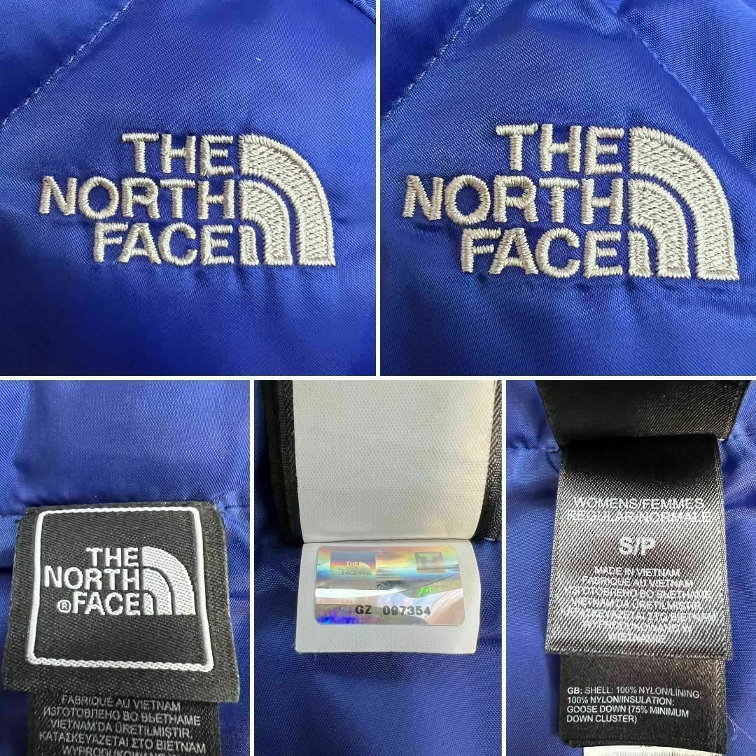 THE NORTH FACE(ザノースフェイス)のノースフェイス　ダウンジャケット　海外限定　レディース　Sサイズ　US規格 青 レディースのジャケット/アウター(ダウンジャケット)の商品写真