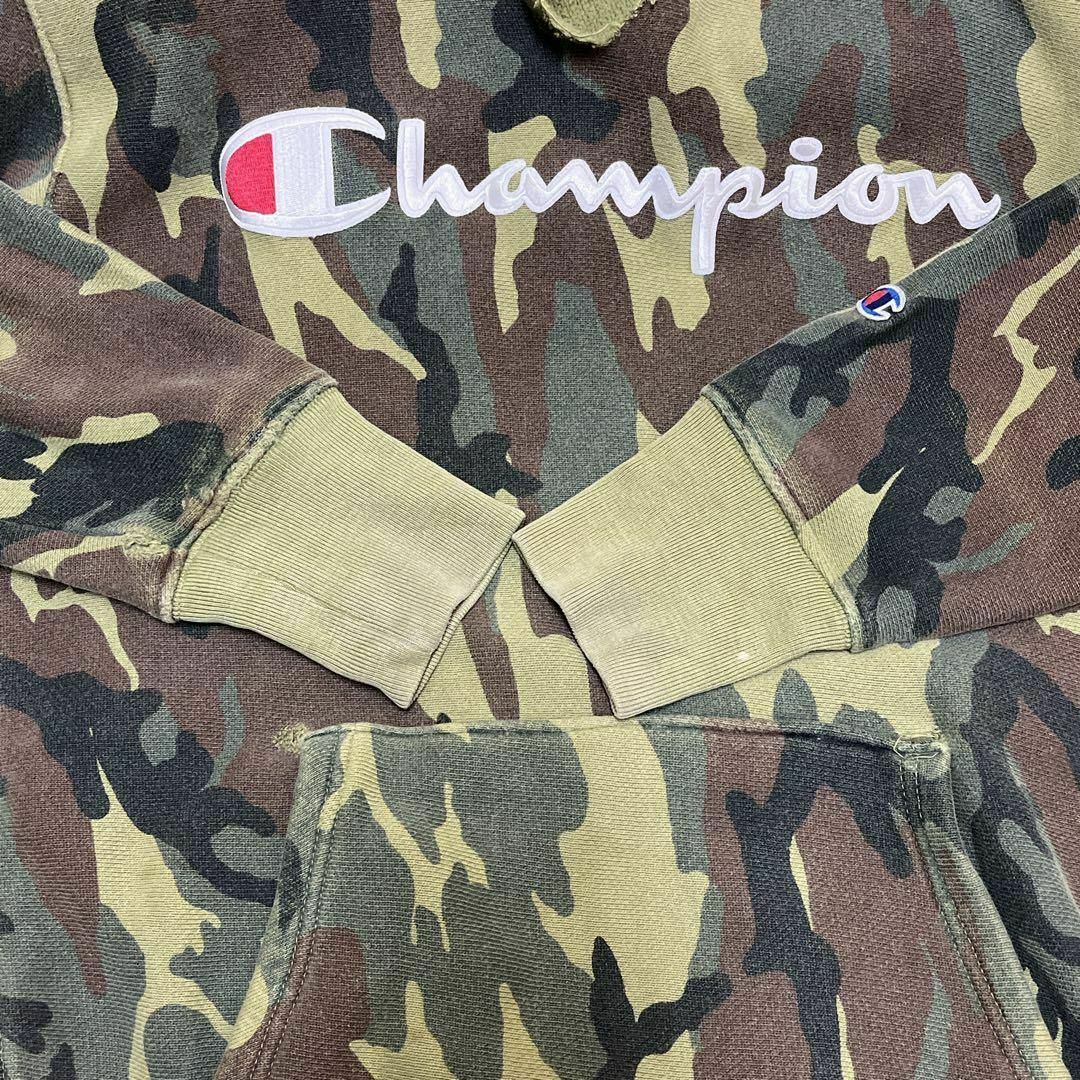 Champion(チャンピオン)のChampion フーディリバースウィーブ迷彩柄刺繍ロゴ 長袖 パーカー L メンズのトップス(パーカー)の商品写真