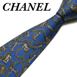 CHANEL - 【美品】 シャネル ネクタイ ココマーク チェーン シルク ハイブランド