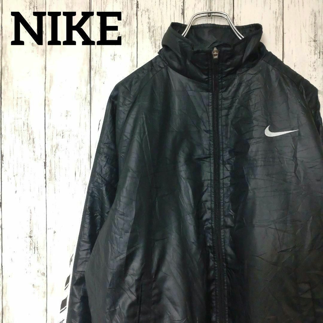 NIKE(ナイキ)のナイキ　薄手中綿ジャケット　スウッシュ刺繍ロゴ　アウタースポーツMIX（874） メンズのジャケット/アウター(ナイロンジャケット)の商品写真