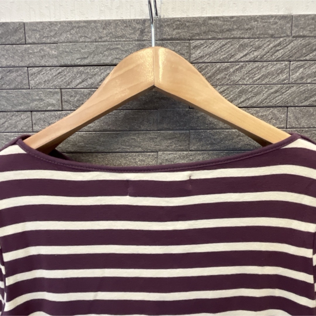 ZARA(ザラ)のザラ ZARA オーガニックコットン Tシャツ ロンT 春 七分袖 トップス　L レディースのトップス(Tシャツ(長袖/七分))の商品写真