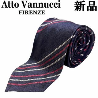 タイユアタイ(TIE YOUR TIE)の【新品】Atto Vannucci アット ヴァンヌッチ ストライプネクタイ 9(ネクタイ)