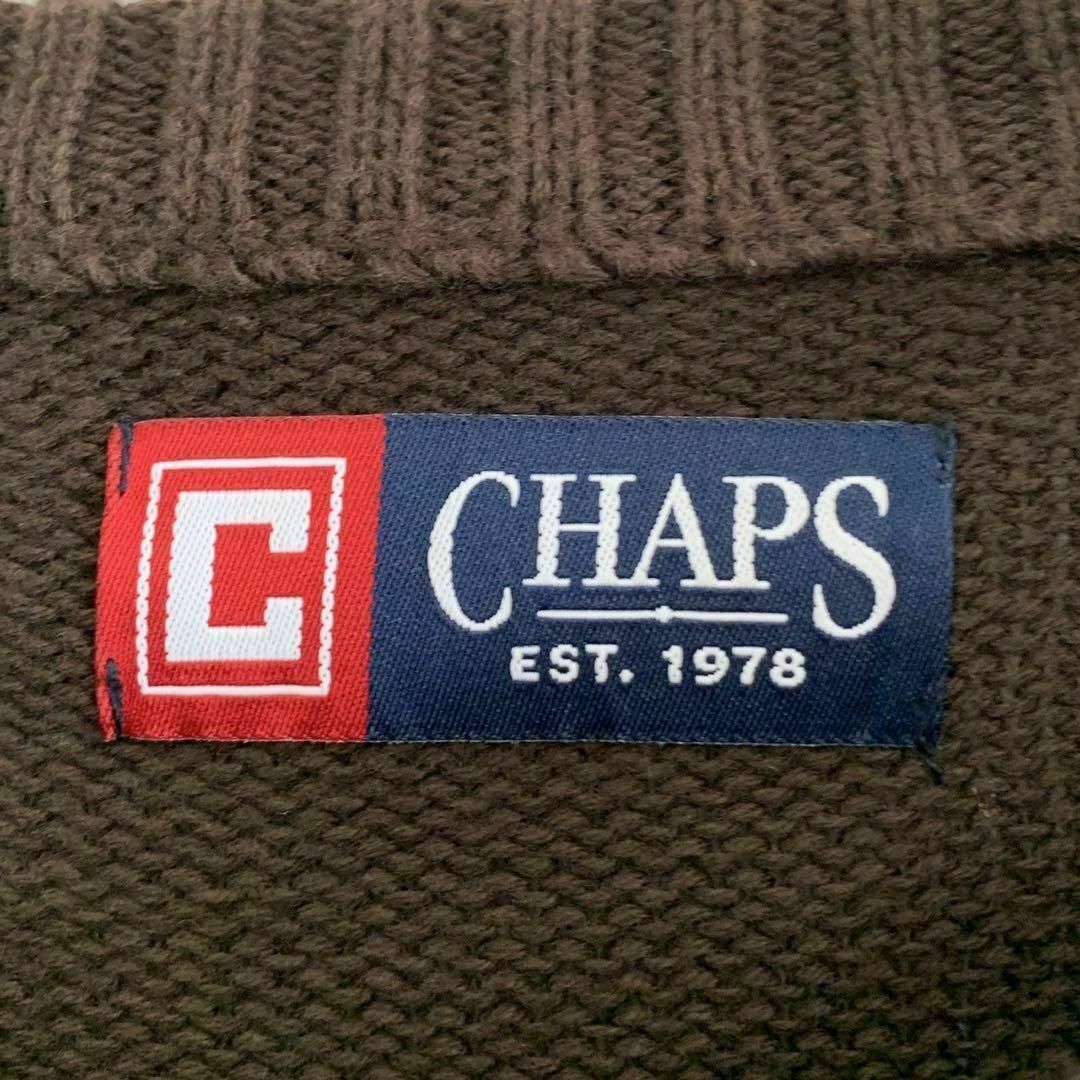 CHAPS(チャップス)のCHAPS コットン100% 暖か 長袖 ニット セーター Sサイズ メンズのトップス(ニット/セーター)の商品写真