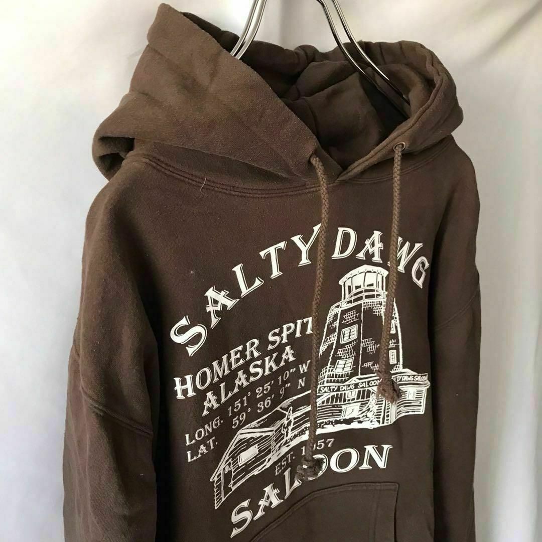 salty dawg salon プリントパーカー ブラウンカラー メンズのトップス(パーカー)の商品写真