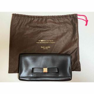 ケイトスペードニューヨーク(kate spade new york)の【美品】kate spade new york   クラッチバック　黒(クラッチバッグ)