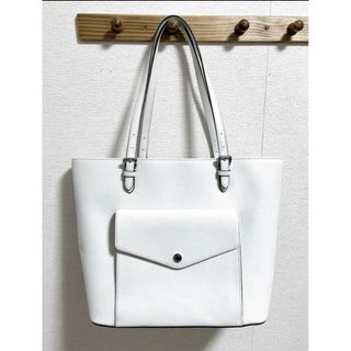 マイケルコース(Michael Kors)のマイケルコース ショルダー トートバッグ 美品 白 ホワイト A4 シンプル(トートバッグ)