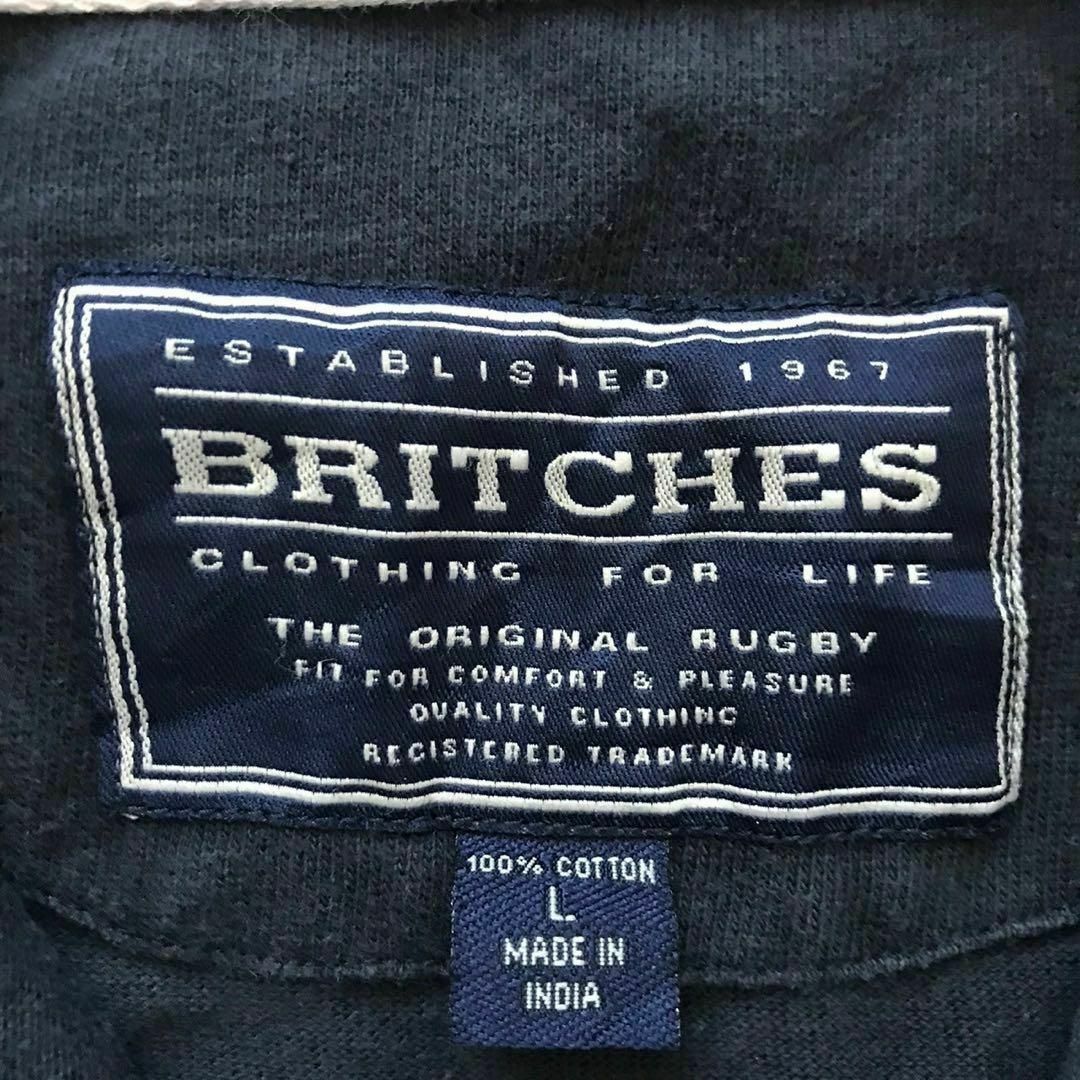britchesロングポロシャツ 配色素敵スギ メンズのトップス(ポロシャツ)の商品写真