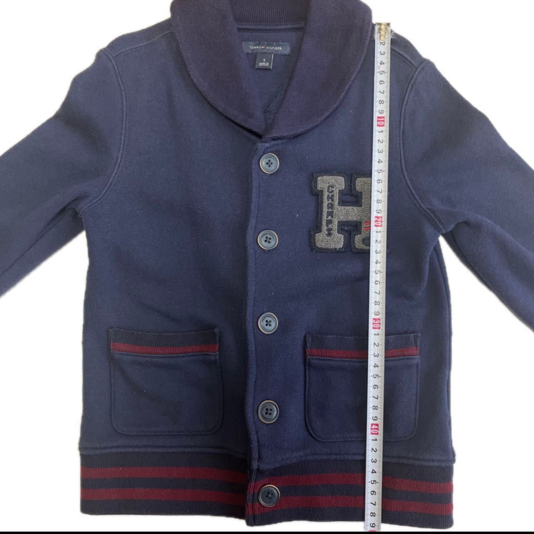 TOMMY HILFIGER(トミーヒルフィガー)のトミーフィルガー、スウェット生地ガーディガンタイプブルゾン、120cm キッズ/ベビー/マタニティのキッズ服男の子用(90cm~)(ジャケット/上着)の商品写真