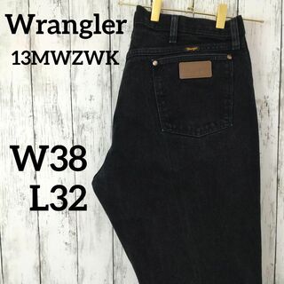 ラングラー(Wrangler)のラングラー極太ブラックデニムパンツ13MWZWKストレートW38（987）(デニム/ジーンズ)
