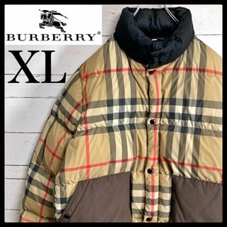 BURBERRY - 【極美品】Burberry バーバリー★ノバチェック ダウンジャケット XL