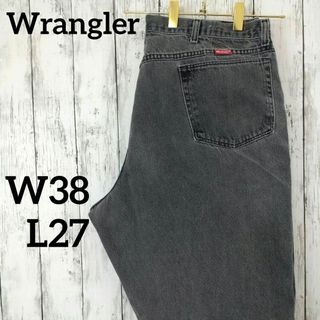 ラングラー(Wrangler)のラングラー極太ブラックデニムパンツワイドテーパードバギーW38（986）(デニム/ジーンズ)