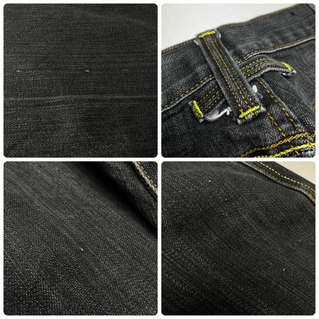 ART VINTAGE(アートヴィンテージ)のリーガルジーンズブラックデニム黒ストリートバギーデニム極太刺繍y2kb系w38 メンズのパンツ(デニム/ジーンズ)の商品写真