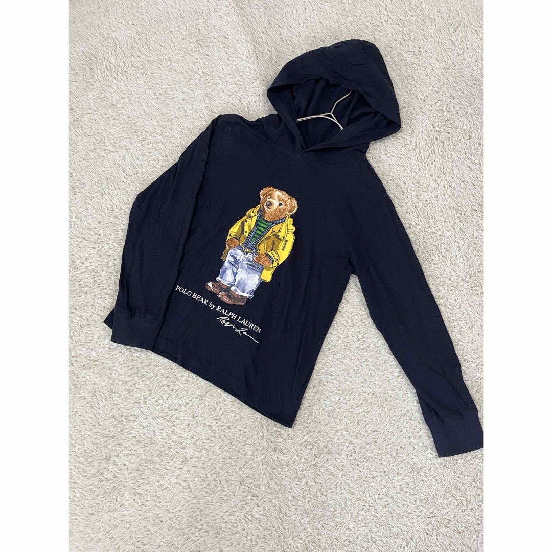 POLO RALPH LAUREN(ポロラルフローレン)の美品　ポロ　ラルフローレン　ポロベア　トップス　Tシャツ　ロンT ネイビー　人気 レディースのトップス(Tシャツ(長袖/七分))の商品写真