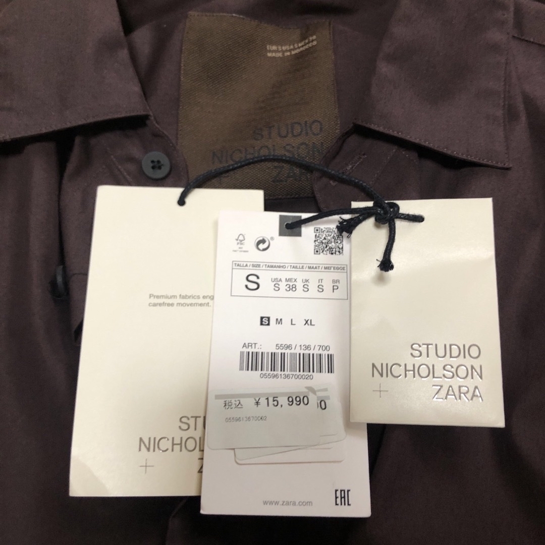 ZARA(ザラ)の新品⭐️ZARA×STUDIO NICHOLSON ポケットシャツジャケット メンズのトップス(シャツ)の商品写真