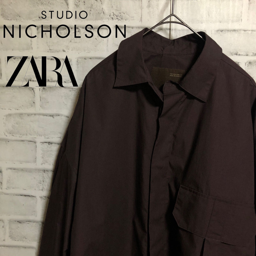 ZARA(ザラ)の新品⭐️ZARA×STUDIO NICHOLSON ポケットシャツジャケット メンズのトップス(シャツ)の商品写真