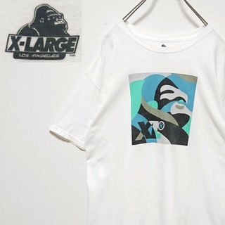 XLARGE - エクストララージ フロント プリント ロゴ ホワイト 半袖 Tシャツ