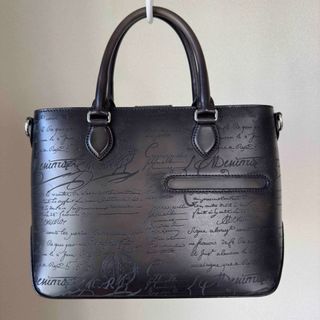 Berluti - Berluti トゥジュール ジャカード デニム スクリット トート Berluti - Berluti トゥジュール ジャカード デニム スクリット トート