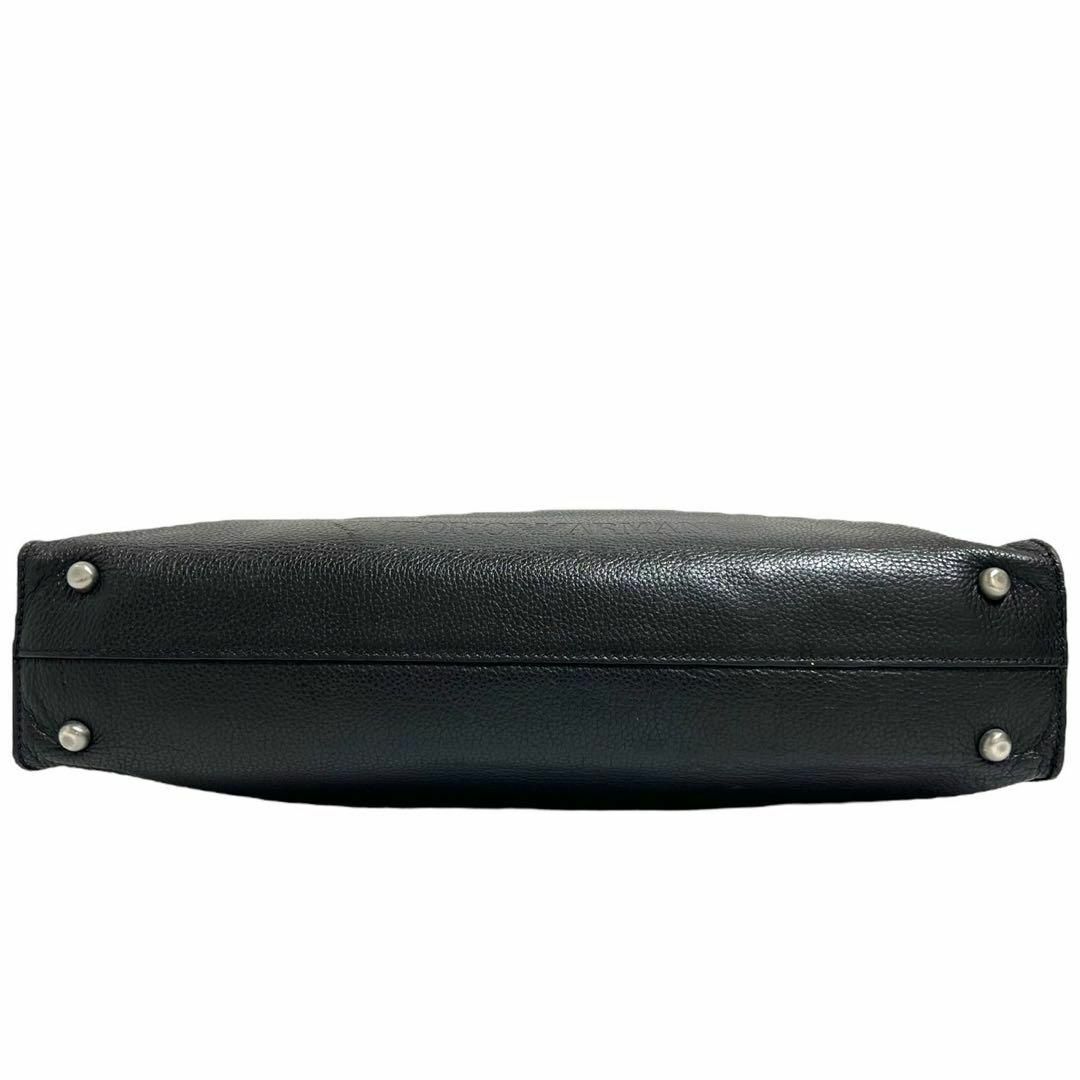 Emporio Armani(エンポリオアルマーニ)の美品　エンポリオアルマーニ トートバッグ　ビジネスバッグ　シボ革　A4収納可　黒 メンズのバッグ(トートバッグ)の商品写真