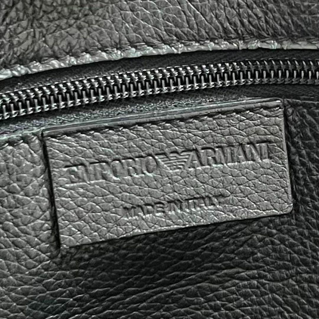 Emporio Armani(エンポリオアルマーニ)の美品　エンポリオアルマーニ トートバッグ　ビジネスバッグ　シボ革　A4収納可　黒 メンズのバッグ(トートバッグ)の商品写真