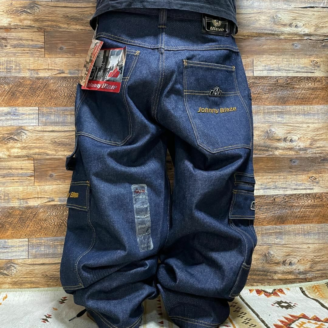 JOHNNY BLAZE - ジョニーブレイズバギーデニムカーゴパンツ JOHNNY BLAZE - ジョニーブレイズバギーデニムカーゴパンツ