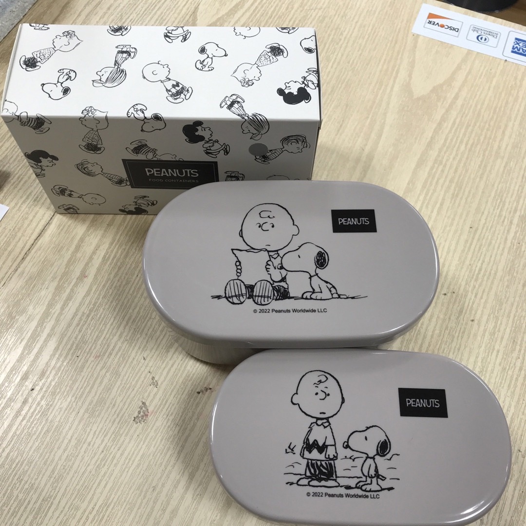 SNOOPY(スヌーピー)のスヌーピー フードコンテナ２個組 エンタメ/ホビーのおもちゃ/ぬいぐるみ(キャラクターグッズ)の商品写真