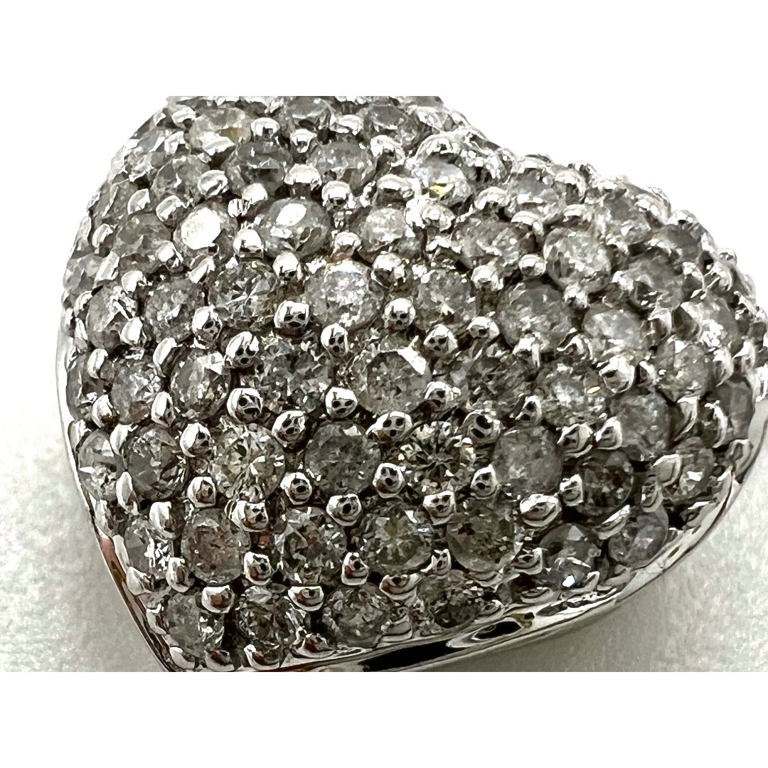 Folli Follie(フォリフォリ)のFolliFollie フォリフォリ ネックレス ハート ダイヤ 0.63ct  750 K18 ホワイトゴールド 新品仕上げ レディースのアクセサリー(ネックレス)の商品写真