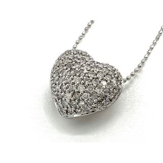 フォリフォリ(Folli Follie)のFolliFollie フォリフォリ ネックレス ハート ダイヤ 0.63ct  750 K18 ホワイトゴールド 新品仕上げ(ネックレス)