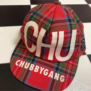 チャビーギャング(CHUBBYGANG)のチャビーギャング ロゴ レッド チェック キャップ M(帽子)