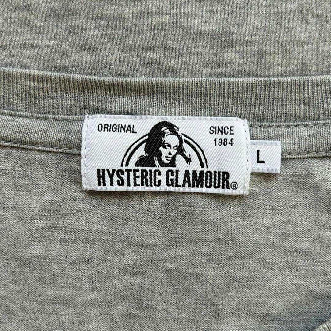 HYSTERIC GLAMOUR(ヒステリックグラマー)の【希少モデル】ヒステリックグラマー☆ヒスガール ロンT Lサイズ グレー メンズのトップス(Tシャツ/カットソー(七分/長袖))の商品写真