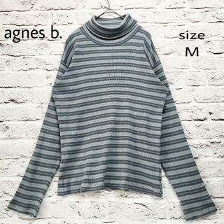 アニエスベー(agnes b.)の【ボーダー柄】agnes b. homme PARIS タートルネック ニット(ニット/セーター)