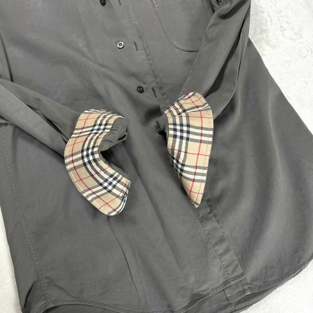 BURBERRY(バーバリー)のBURBARRY LONDON バーバリー シャツ カーキ ノバチェック  S メンズのトップス(シャツ)の商品写真