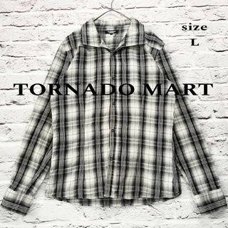 トルネードマート(TORNADO MART)の【ダメージ加工】TORNADO MART オープンカラー チェック シャツ(シャツ)